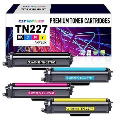 TN227 High Yield Toner Cartridge 4 Pack Replacement for Brother TN227 TN-227 TN223 to Use with HL-L3270CDW HL-L3290CDW MFC-L3770CDW MFC-L3750CDW HL-L3210CW MFC-L3710CW Printer, TN227BK/C/M/Y