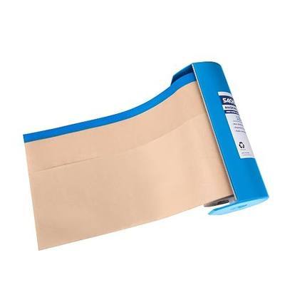 Pre-Taped Masking Paper Dispenser with Roll - 12" x 66' Painters Paper and Tape for Painting House, Auto Body, Cars (1 Dispenser, 1 Roll)