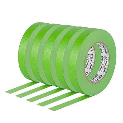Green Painters Tape 0.75 inch x 60 Yard 5 Rolls Automotive Masking Tape Heat Resistant No Residue Multi-Purpose Painter Tape for Auto Refinish Painting Car Detailing, Walls, DIY Crafts Arts
