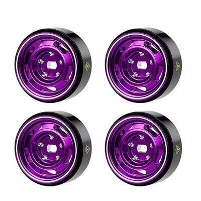 TREAL Aluminum Beadlock Wheels (4P) for Axial SCX30(Purple)