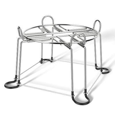 Gravity-Fed Water Filter System Stand, Detachable Filter Stand Fitted with Berkey Big,Stainless Steel Platform with Rubberized Non-Skid Feet,Anti-deformation Hooks and Storage Bag,9" Diameter 6" Tall