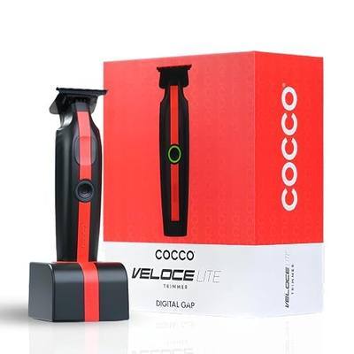 Cocco Veloce Lite Professional Hair Trimmer, DLC Blade (Red & Black) | Cordless Barber Trimmer with 7000 RPM Motor, USB-C Fast Charging, 4-Hour Runtime, Beard & Hair Detail Trimmer