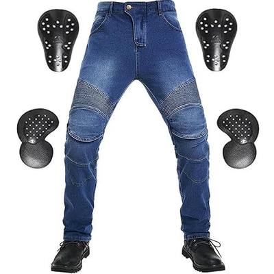 Motorcycle Pants for Unisex with 2 Knee & Hip Armor Protective Pad Elasic Outdoor Activities Motorcycle Riding Pants