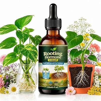 Root Drops for Plant Cuttings, Liquid Root Stimulator for Water and Soil, Propagation Booster for Houseplants Like Monstera, Pothos and Philodendron, 4 Fl Oz