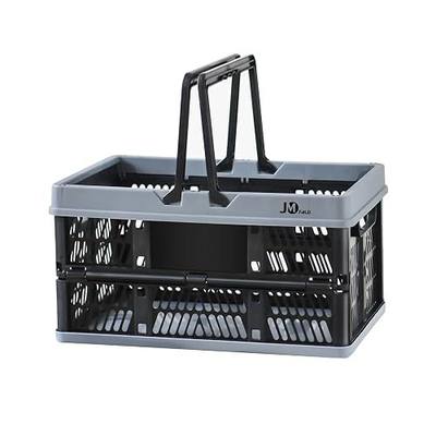 Collapsible Shopping Basket 20L Handle M Black | Lightweight & durable plastic Folds flat for compact storage Easy-grip handle Ideal for grocery/picnic/camping