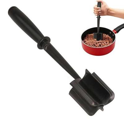 Meat Chopper, 5-Blade Curved Potato Masher & Hamburger Meat Smasher, Ground Beef Chopper, Premium Heat-Resistant Masher for Beef, Chicken and More
