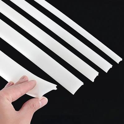 12mm Flexible Silicone LED Cover, 5M/16.4FT Milky White Seamless Channel Diffuser for Aluminum Profiles and LED Strips, Continuous Heat Resistant Spotless Lampshade Line