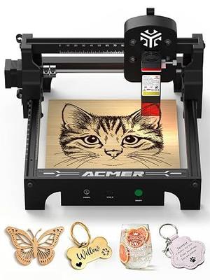 ACMER S1 2500mW Laser Engraver, Portable Cutter & Engraving Machine for Beginners,130×130mm Working Area,0.04mm Laser Spot,Creative DIY,Education STEM,Customized Business with Wood,Metal