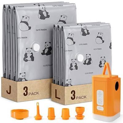Vacuum Storage Bags Jumbo with Pump, Oxford Space Saver Bags XL for Comforters Blankets Pillows Bedding, Vacuum Seal Bags for Clothing Moving & Home Storage