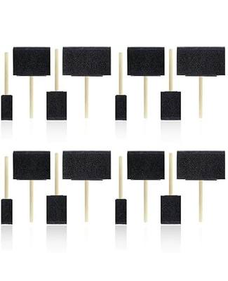 16 PCS 4 Sizes Foam Paint Brushes, Sponge Paint Brush for Painting with Wood Handle for Varnishes Staining DIY Crafting