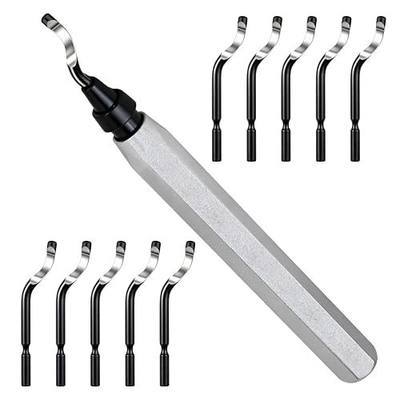 Deburring Tool, Deburring Tool 3D Printing with 11 High Speed Steel Blades, Deburring Tools for Metal, Resin, Copper, PVC Pipes, Plastic, Aluminum, 3D Printer Edges, Deburring Burr Remover Reamer Tool