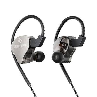 Phenyx Pro Hybrid Dual Driver in-Ear Monitor Earphones, Noise Isolation HiFi Stereo IEM w/Detachable Tangle-Free 2-Pin Cable, Wired Earbuds for Singers, Musicians, Gaming, Black (PME-20)
