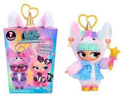 LOL Surprise Plush Surprise! Unique-Cora Plush Doll with Hidden Fashions, On-the-Go Play, 7 Total Surprises – Great Gift for Kids Ages 3+