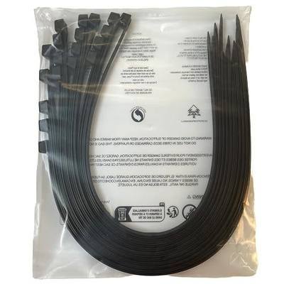 24 Inch Extra Long Zip Ties Heavy Duty For Outdoor Use,50 Pounds Tensile Strength,UV Resistant,50 Pieces,Black
