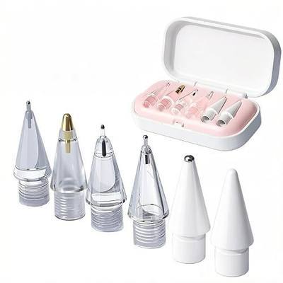 Replacement Tips for Apple Pencil Pro/ 2nd Gen/ 1st Gen/USB C, Upgraded Apple Pencil Tips with Case No Wear Out Fine Point Precise Control, for iPad Pen Nibs Sets (6)