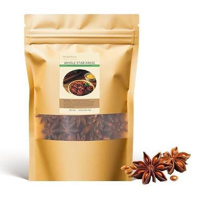 GoldenAnise Whole Star Anise Pods, Available in 4 oz, 6 oz,1lb (Eco-Refill Bag), Premium Hand-Picked Culinary Spice for Cooking, Baking, Tea and Mulling Spices, All-Natural, Non-GMO & Pure (Bag, Ounce, 16.0)
