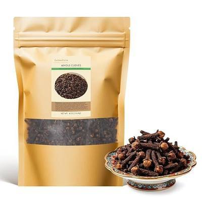 GoldenAnise Premium Whole Cloves, Available in 4 oz, 8 oz,16 oz, Hand-Selected Dried Clove Spice for Baking, Cooking, Tea and Meats, Non-GMO & All Natural, Aromatic Holiday Spice for Baked Ham and Mulled Wine (BAG, Ounce, 4)