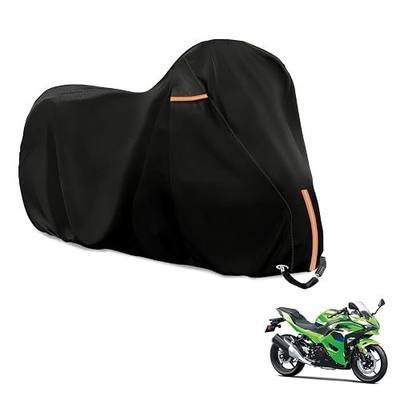 Motorcycle Cover 600D Heavy Duty All Season Universal Weather Waterproof Outdoor Protection 87" XL Vehicle Cover.Black