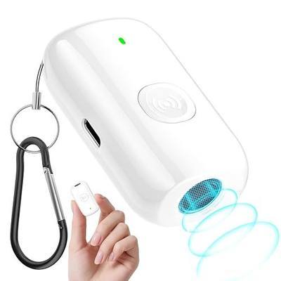 Mini ultrasonic dog bark deterrent device, effectively stops unwanted barking with 50ft,pain free training & behavior aid for indoor/outdoor use,rechargeable portable dog barking stopper (off-white)