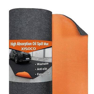 29''×36'' Heavy Duty Oil Spill Mat 4mm/0.16’’ Thickness | Washable Felt Oil Drip Mat for Garage Driveway Reusable Waterproof Garage Mats Floor Under Car Anti-slip TRP Bottom Work Mat