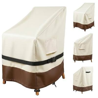 Stackable Outdoor Chair Cover,600D Oxford Fabric,36"L x 28"W x 47"H | Waterproof, Anti-UV, Weather Resistant, Durable,Dual Separate Inner & Outer Cover Design,Fits 4-6 Stackable Dining Chairs