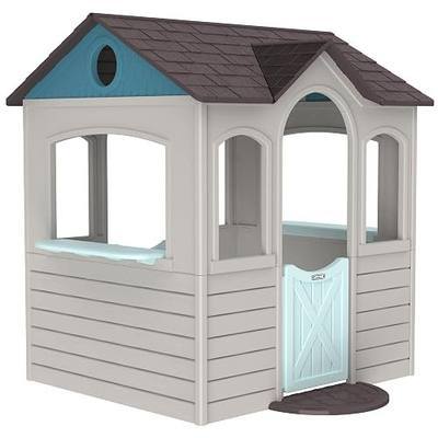 Lifetime Indoor Outdoor Kids Playhouse, Two Store Windows & Farm‑Style Half Doors, Spacious Interior, Easy Snap Together No Tools Assembly, Durable Low‑Maintenance Construction for Ages 3–8