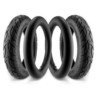 Heavy Duty 12.5x2.25 Tire and Inner Tube 2 Sets,Angled Valve Stem | Replacement Tire & Inner Tubes Compatible with Electric Scooter, E-Bike, Kids Bike, 12-1/2 x 2-1/4 Tire Tube Set