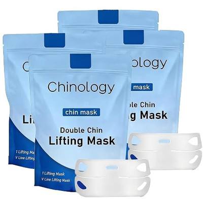 Double Chin Lifting Mask, Reusable Chin & Jawline Support Mask for Face and Neck Area (4pcs)