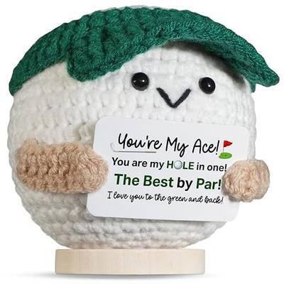 OASSIE Birthday Gifts for Men - Positive Crochet Golf Balls for Men | Inspirational Gifts, Sports Keepsake, Golf Decor, Encouraging Message, Emotional Support, Soft Yarn Texture