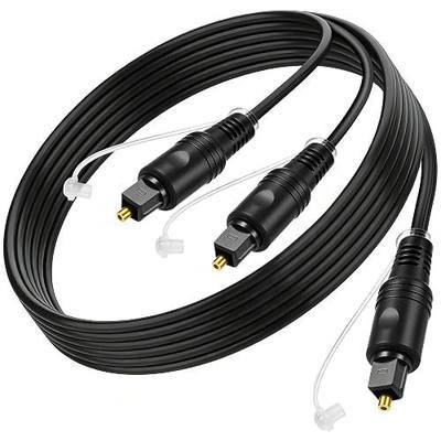 1 in 2 Out Optical Audio Splitter, Toslink Digital Optical Audio Cable, 1 Male Input 2 Male Output, Digital Fiber Optic Splitter for Soundbar, PS5/PS4, Xbox, Home Theater (1.5M/4.9FT)
