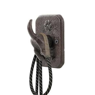 1 Pack Rustic Cast Iron Dog Leash Holder Wall Hook, Heavy Duty Wall Mount Hook for Pet Leash, Coat, Key & Bag, Rustproof Cast Iron Hook for Porch, Bathroom & Outdoor, Space Saving Easy to Install
