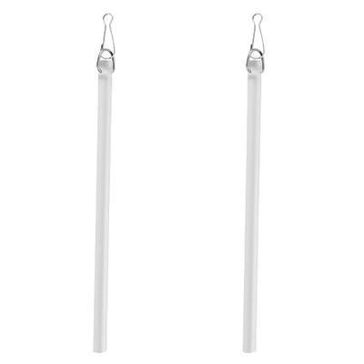 Curtain Pull Wand,17 Inch Invisible Acrylic Curtain Pull Rod Stick(2pcs) | Blind Wand Replacement Part with Hook,Adjustable Curtain Opener,Drapery Control Rod Opener for Easier Opening and Back