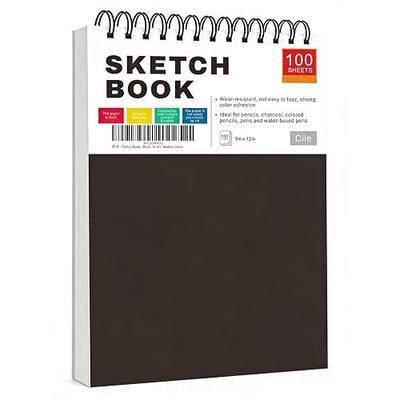 Cile Mixed Media Sketchbook–12x9 Inch,100 Sheets,100gsm Acid-Free Paper,Perfect for Drawing and Sketching with Tracing and Pastel Papers
