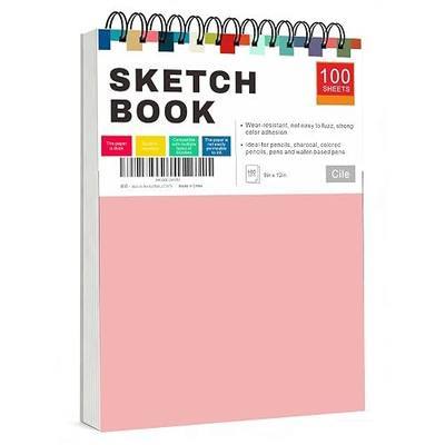 Cile Mixed Media Sketchbook–12x9 Inch,100 Sheets,100gsm Acid-Free Paper,Perfect for Drawing and Sketching with Tracing and Pastel Papers