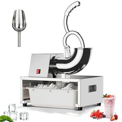 Commercial Snow Cone Machine, 440LB/H Professional shaved ice machine, 350W Electric Ice Crusher, Silver Stainless Steel, Fluffy Shave Ice Machines for Home, Parties, Dessert Shops & Bars