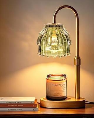 Homelist Candle Warmer, Adjustable Height Green Candle Warmer Lamp | Candle Lamp with Timer, Mother Days Gifts, Birthday Gift for Sister/Mom/Women, for New House Warming with 2 GU10 Bulbs