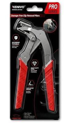 Car Clip Pliers, Damage-Free Clip Removal Pliers for Plastic Push Pins, Panel Clip Removal Tool for Door Trim, Interior Panel & Bumper Clips