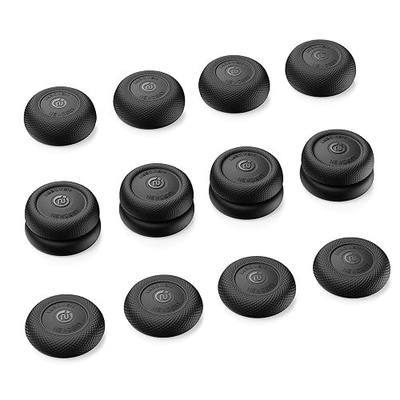 NEWDERY Thumb Grips for PS5/PS4 Controllers | 3 Height Options for Enhanced Precision & Control, Anti-Slip Silicone Caps, Compatible with PS5/PS4 Controllers, Black, 12PCS
