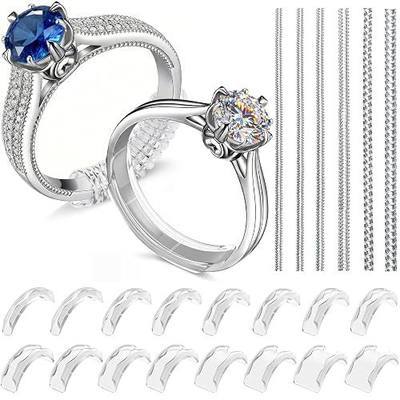 Ring Sizers for Loose Rings, Invisible Silicone Ring Adjuster for Band Fit | 22 Pack, 14 Styles, Ring Guards For Loose Rings, Single Ring Sizer, Spiral Clear Spacer Fits Men & Women Bands 1mm To 11mm