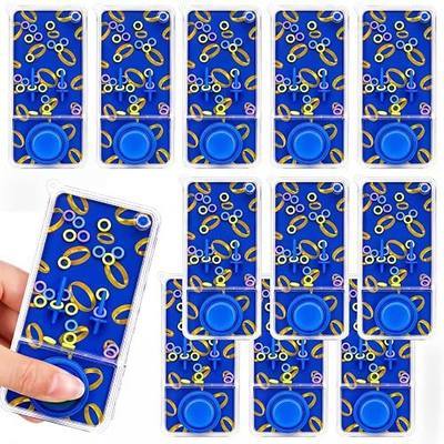 12 Pcs Blue with Gold Rings Party Favors for Kids Handheld Water Games Water Ring Toss Toys, Birthday Goodie Bags Stuffers Return Gifts Classroom Prize Rewards Bulk