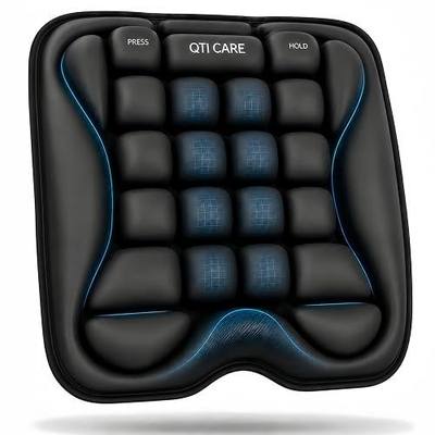 Airplane Seat Cushion, Air-Cell Travel Cushion for Long Flights, Inflatable Portable Seat Pad with Built-in Pump for Air Travel, Car, Office Chair and Wheelchair