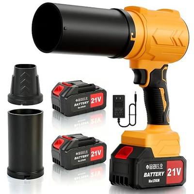 Leaf Blower Cordless, 950000RPM Electric Leaf Blower with 2 x 4.0Ah Battery | 21V Battery Powered Turbo Blower Handheld Lightweight Air Blower for Snow, Lawn Care with 2 Extended Nozzle