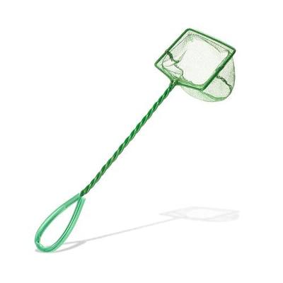Aquarium Fish Net Small Betta Fish Tank Cleaning Net Sludge Food Residue Wastes Skimmer with Soft Fine Mesh and Braided Matal Handle for Small Ponds and Pools(3 inch)