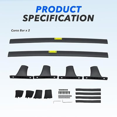 Roof Rack Cross Bars Fit for Nissan Rogue 2014-2020(with Raised Side Rails) | Not for Rogue Sport, Load-Bearing 165LBS, Roof Luggage Carrier Crossbars Black Suitable for Carrying Kayaks/Bicycles/Canoes