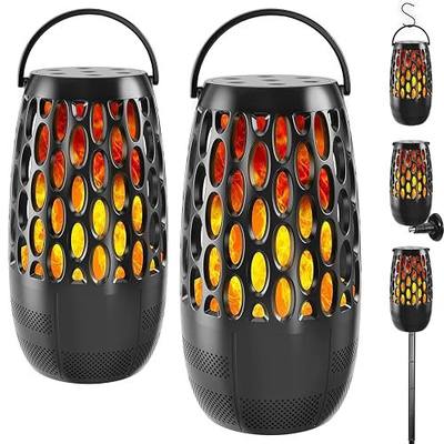 Upgraded Outdoor Bluetooth Speakers Patio with LED Lights – IPX6 Waterproof, Multi-Sync Up to 100 Speakers, Auto-Pairing, 3 Lighting Modes, Portable Patio & Garden Speaker, Ideal Gift for Men, Women