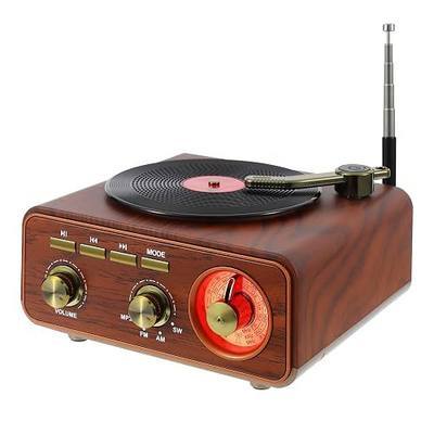 Retro Bluetooth AM FM SW Radio, Portable Rechargeable Vintage Radio | Wireless Radio Speaker with USB, TF Card & AUX Input, Classic Wooden Design for Home Kitchen Office Gifts for Seniors
