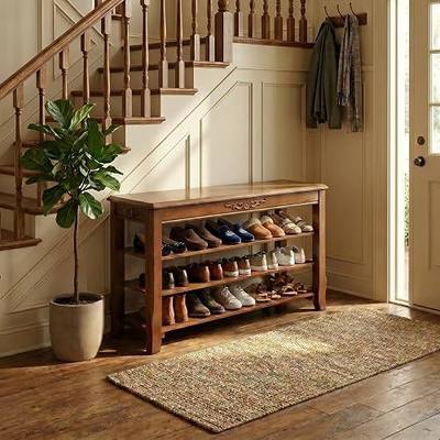 Shoe Rack Bench with Lift-Top Storage,3-Tier Shoe Storage Bench with Wooden Seat,550lbs Heavy Duty Entryway Bench for Hallway,Foyer,Front Door,Closet,Shoe Organizer Bench,39.4"