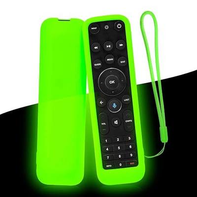 Case for Verizon FiOS TV One Voice Remote 2019 - MG3-R32140B VRC4100 BLE | Protective Silicone Cover for Verizon FiOS TV All in One Remote Shockproof, Anti-Lost with Lanyard (Glow in Dark Green)