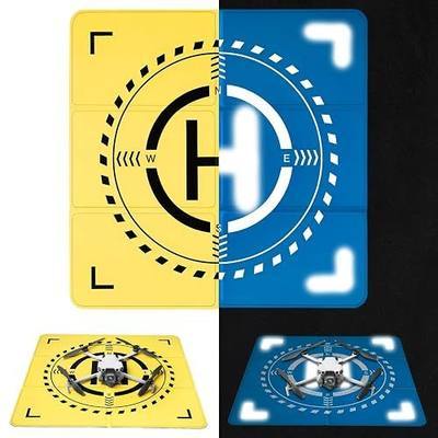 Nighttime Reflective Drone Landing Pad, 20in Double Sided Fast-fold Waterproof Landing Pad Weighted for DJI Neo/Flip/Mini 5 Pro/Mini 4k/Mini 4 Pro/Avata 2/Mavic 4/Air 3s