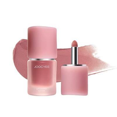 Joocyee Multi-Purpose Lip & Cheek Cream, Natural Matte Lip Clay with Precision Brush, Peony-Infused Hydrating Cream Blush, Smooth & Non-Sticky Finish - Gray Pink